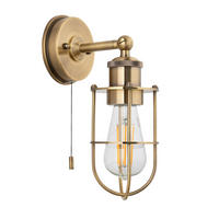 BADEZIMMER-WANDLEUCHTE - Messingfarben/Goldfarben, KONVENTIONELL, Metall (11/28.6cm) - ENDON