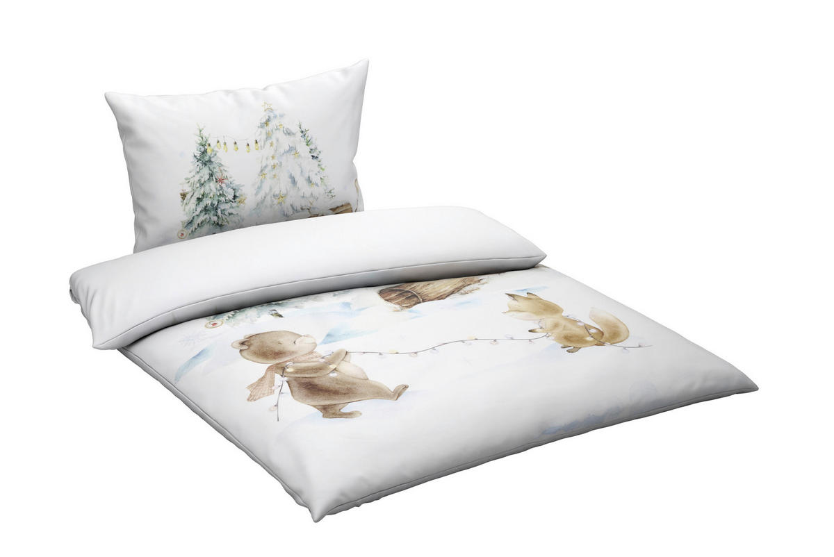 DETSKÁ POSTEĽNÁ BIELIZEŇ 100/135 cm  - hnedá/biela, Basics, textil (100/135cm) - Patinio
