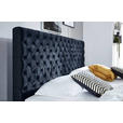 BOXSPRINGBETT 160/200 cm  in Dunkelblau  - Chromfarben/Dunkelblau, Design, Textil/Metall (160/200cm) - Xora