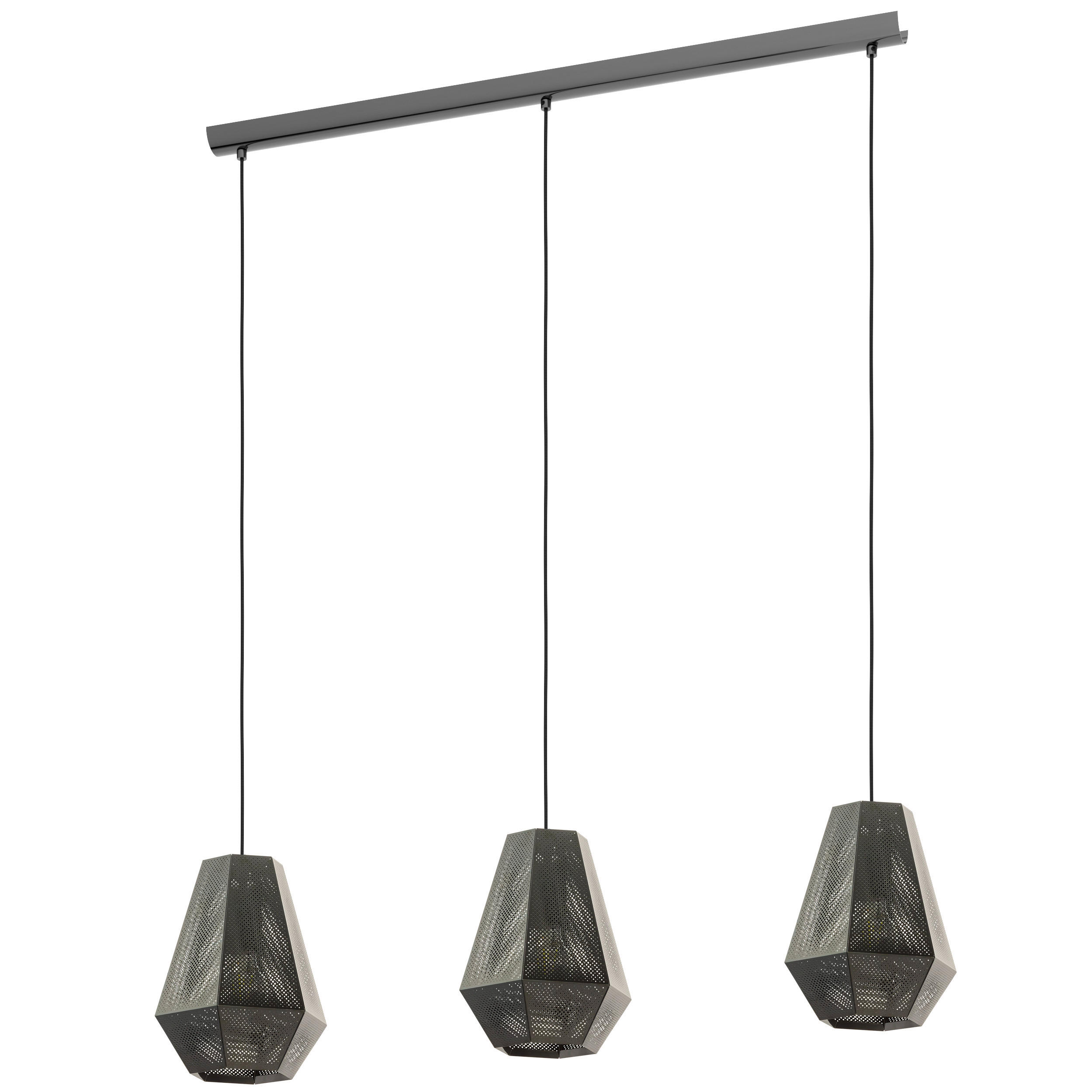 HÄNGLAMPA Chiavica 96,5/17,5/110 cm  - nickelfärgad, Design, metall (96,5/17,5/110cm) - Eglo