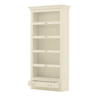 REGAL Pinie massiv Weiß  - Bronzefarben/Weiß, LIFESTYLE, Holz/Metall (117/238,5/46,5cm) - Livetastic