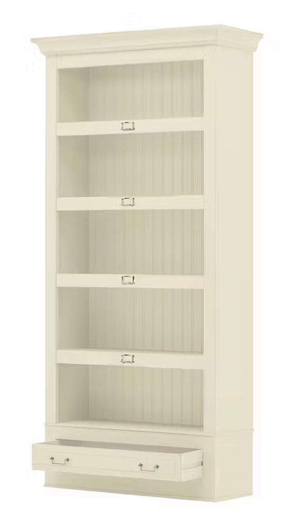 REGAL Pinie massiv Weiß  - Bronzefarben/Weiß, LIFESTYLE, Holz/Metall (117/238,5/46,5cm) - Livetastic