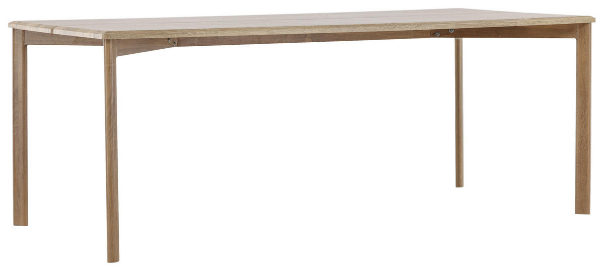 ESSTISCH furniert rechteckig Beige  - Beige, Design, Holzwerkstoff/Metall (200/90/75cm) - Livetastic