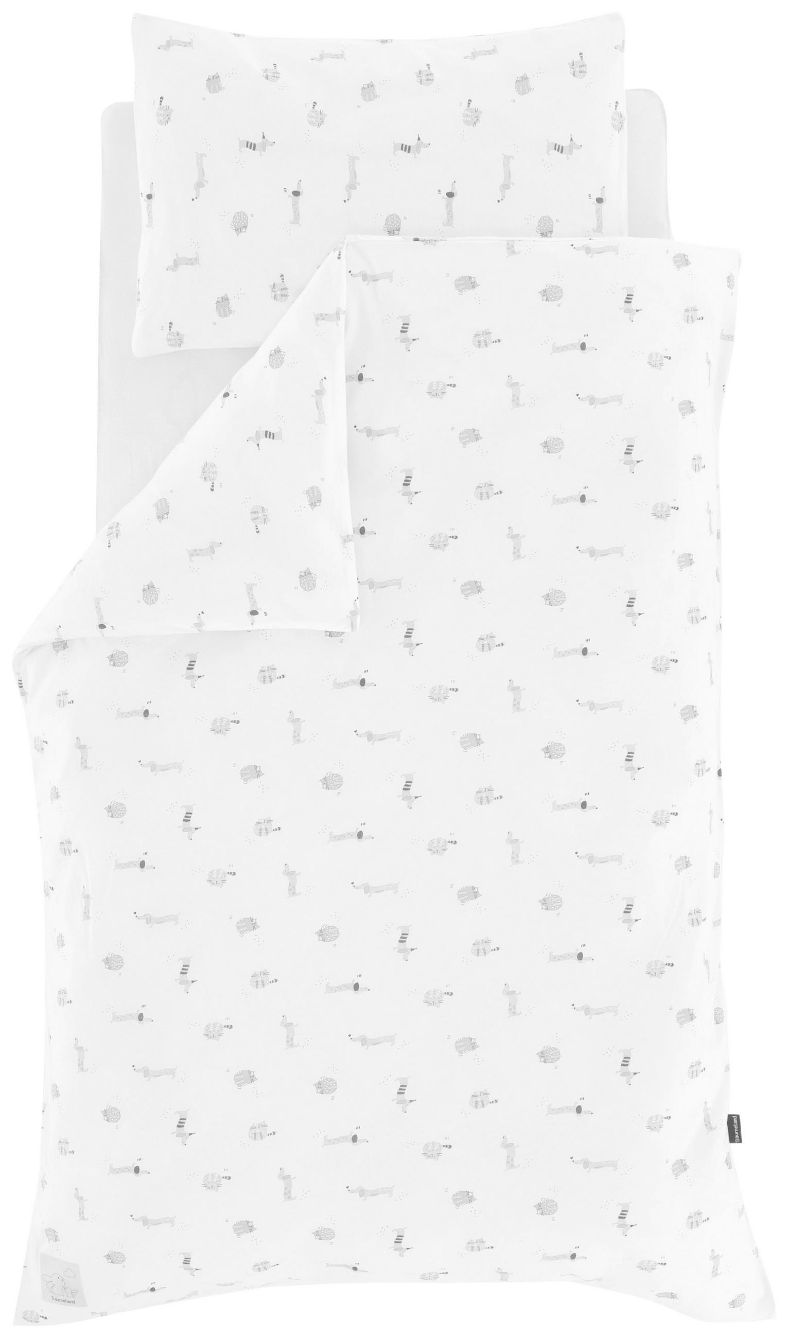 BABYBETTWÄSCHE 100/135 cm  - Orange/Weiß, Basics, Textil (100/135cm) - Träumeland