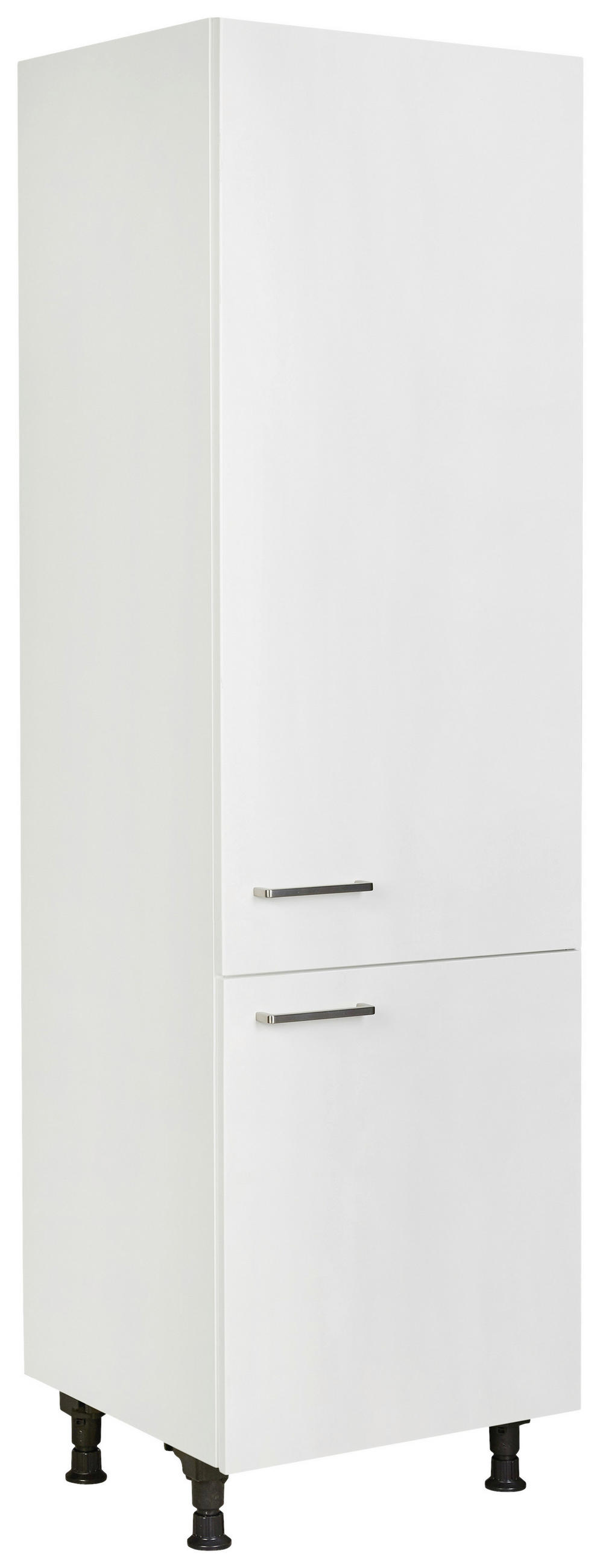 GERÄTEUMBAUSCHRANK 60/216,6/58 cm  in Weiß  - Edelstahlfarben/Weiß, MODERN, Holzwerkstoff/Metall (60/216,6/58cm) - Nobilia