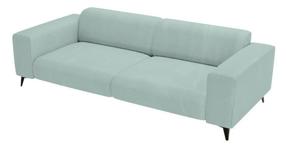 3-SITZER-SOFA Cord Salbeigrün  - Salbeigrün/Schwarz, KONVENTIONELL, Textil/Metall (237/75/104cm) - Carryhome