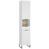 HOCHSCHRANK 38/195/32 cm  - Eichefarben/Schwarz, KONVENTIONELL, Holzwerkstoff/Metall (38/195/32cm) - home24