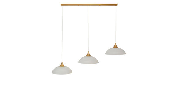 HÄNGELEUCHTE 106/30/150 cm  - Weiß, Trend, Glas/Metall (106/30/150cm) - Novel