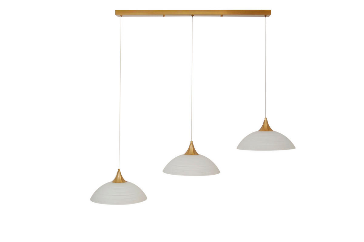 ZÁVESNÉ SVIETIDLO, 106/30/150 cm  - biela, Trend, kov/sklo (106/30/150cm) - Novel