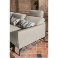 ECKSOFA in Flachgewebe, Struktur Beige  - Anthrazit/Beige, Design, Textil/Metall (230/254cm) - Ambiente