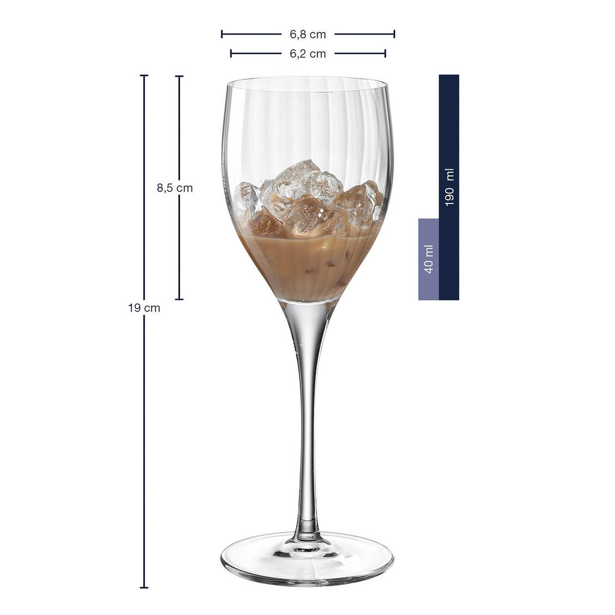 GLÄSERSET Poesia 6-teilig  - Transparent, Trend, Glas (8/22/8cm) - Leonardo