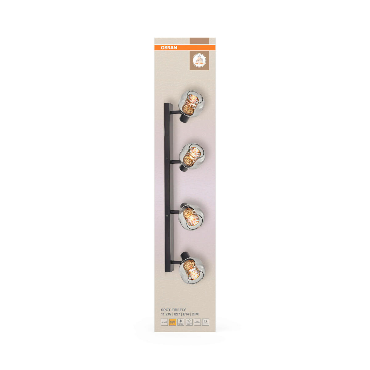 LED-STRAHLER 82,5/10,5/17,6 cm   - Schwarz, Basics, Glas/Metall (82,5/10,5/17,6cm) - Osram