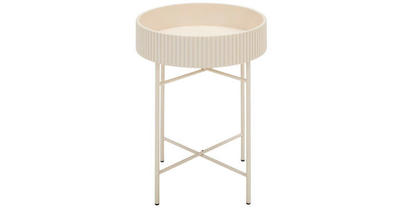 BEISTELLTISCH Greige rund  - Greige, Trend, Holzwerkstoff/Metall (39/46/39cm) - Xora