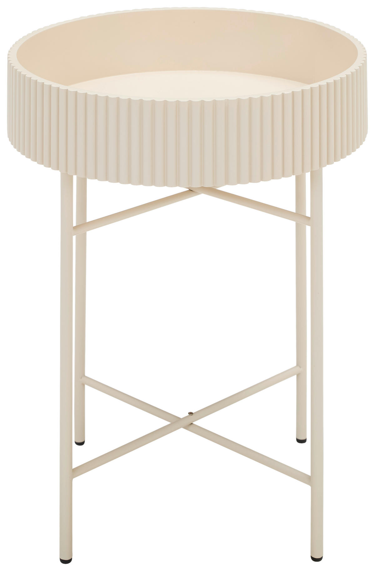 BEISTELLTISCH Greige rund  - Greige, Trend, Holzwerkstoff/Metall (39/46/39cm) - Xora