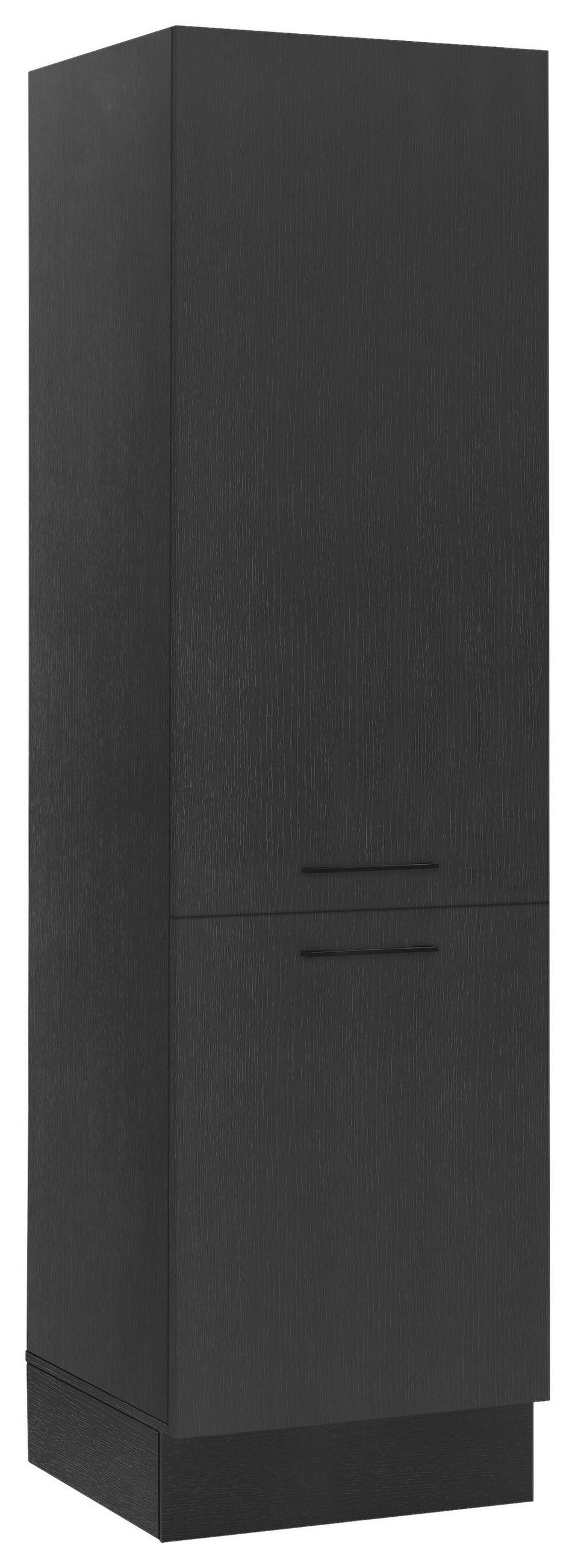 P & B Geräteumbauschrank Schwarz 60x211x57 cm