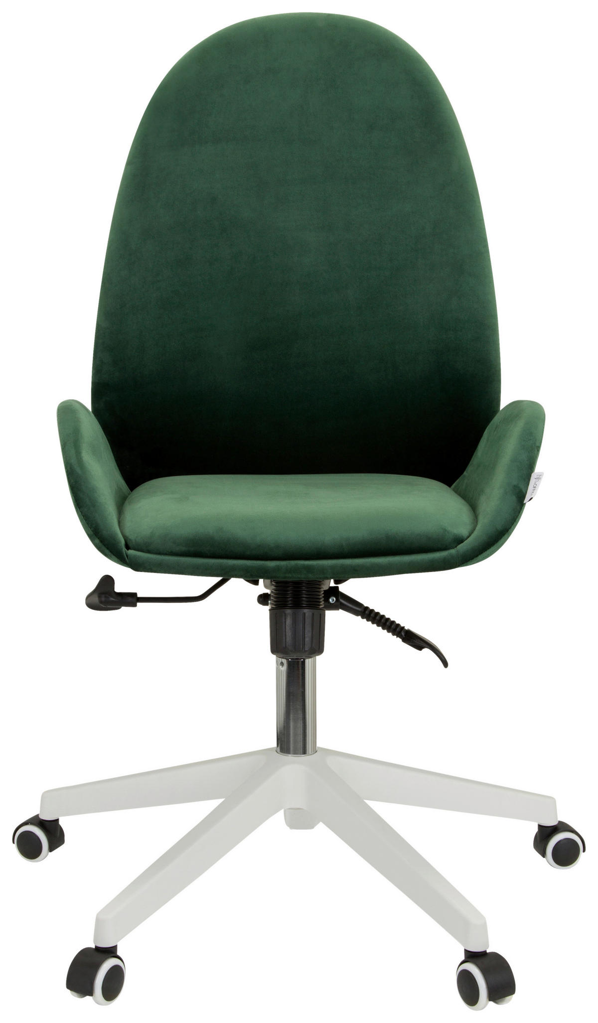 OTOČNÁ ŽIDLE, samet, zelená - bílá/zelená, Basics, textil/plast (56/104/58cm) - MID.YOU