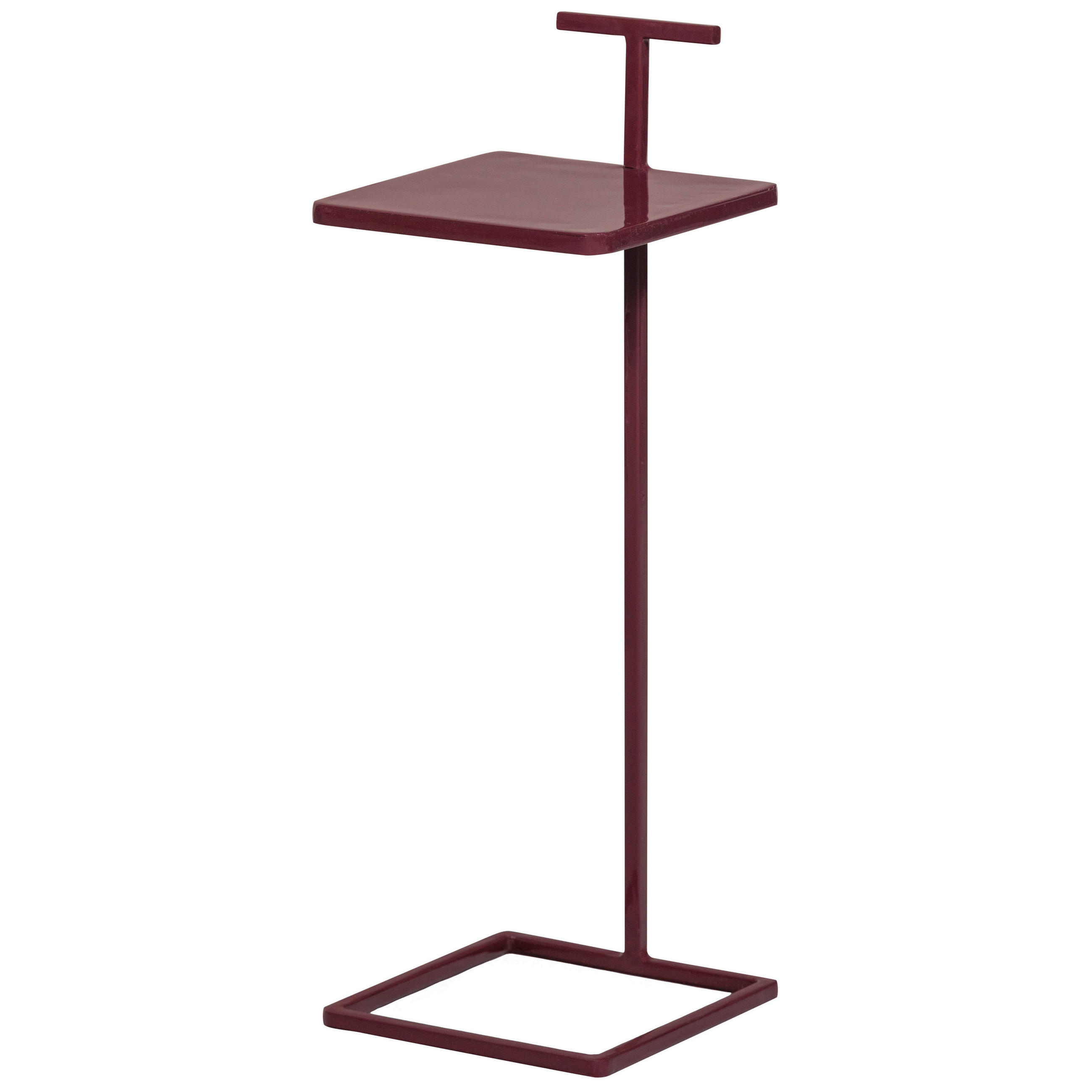 BEISTELLTISCH 22/22/64 cm Aubergine quadratisch  - Aubergine, Design, Metall (22/22/64cm) - Livetastic