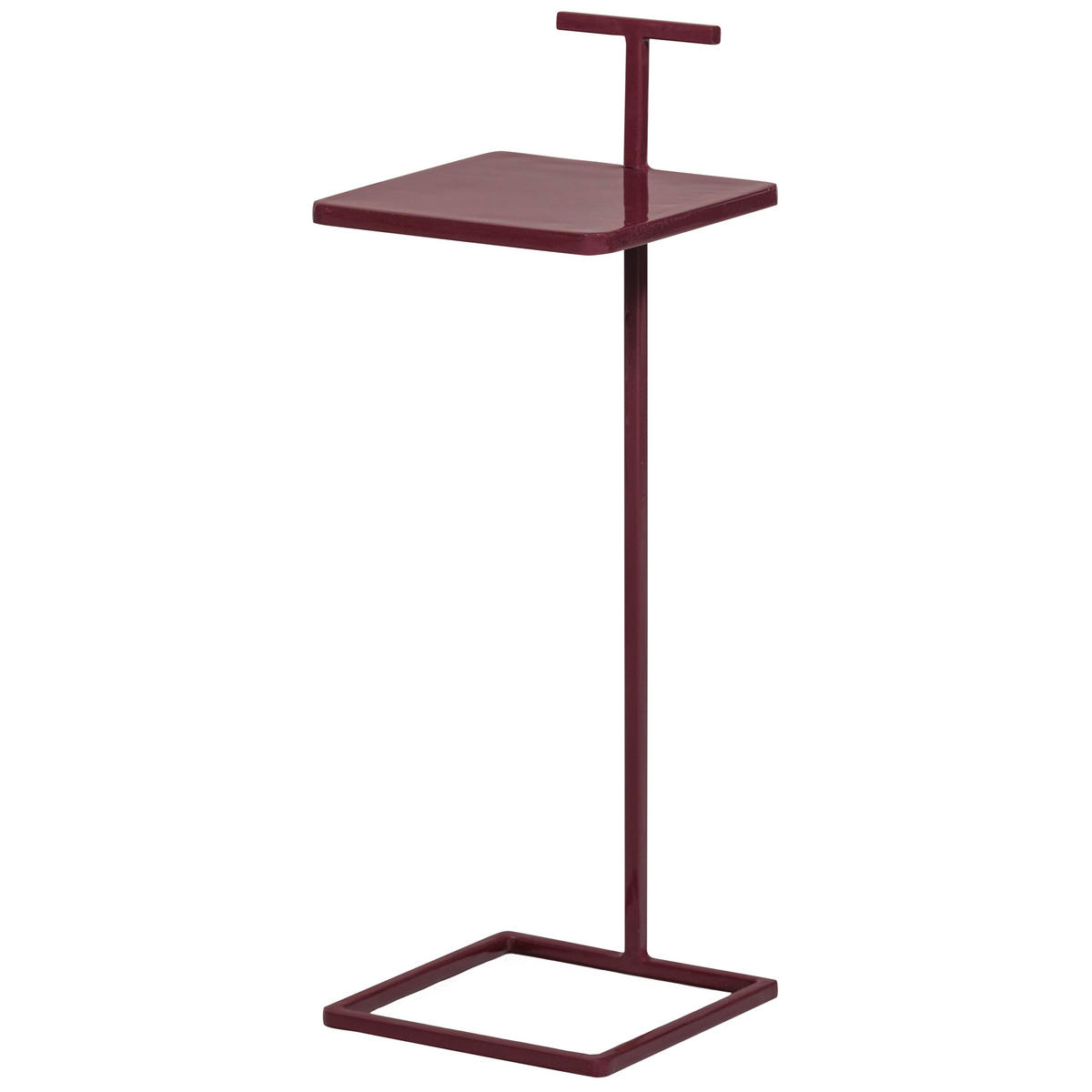 BEISTELLTISCH in Metall 22/22/64 cm  - Aubergine, Design, Metall (22/22/64cm) - Livetastic
