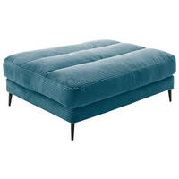 HOCKERBANK 90/83/125 cm Cord Petrol Metall  - Petrol/Schwarz, Design, Textil/Metall (90/83/125cm) - Dieter Knoll