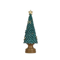 KARÁCSONYI FIGURA - smaragdzöld, Basics, műanyag (12/12/36cm)