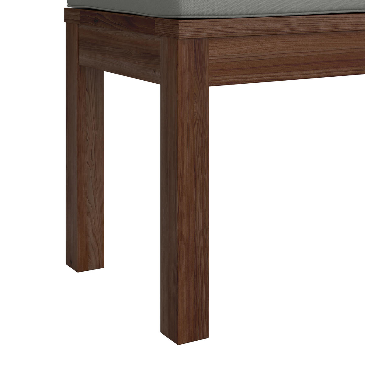 GARTENBANK 160/35/39 cm  in Grau, Teakfarben  - Grau/Teakfarben, MODERN, Holz/Textil (160/35/39cm) - Ambia Garden