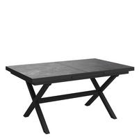 GARTENTISCH 160-210/100/76 cm  - Dunkelgrau/Anthrazit, Basics, Keramik/Metall (160-210/100/76cm) - Amatio