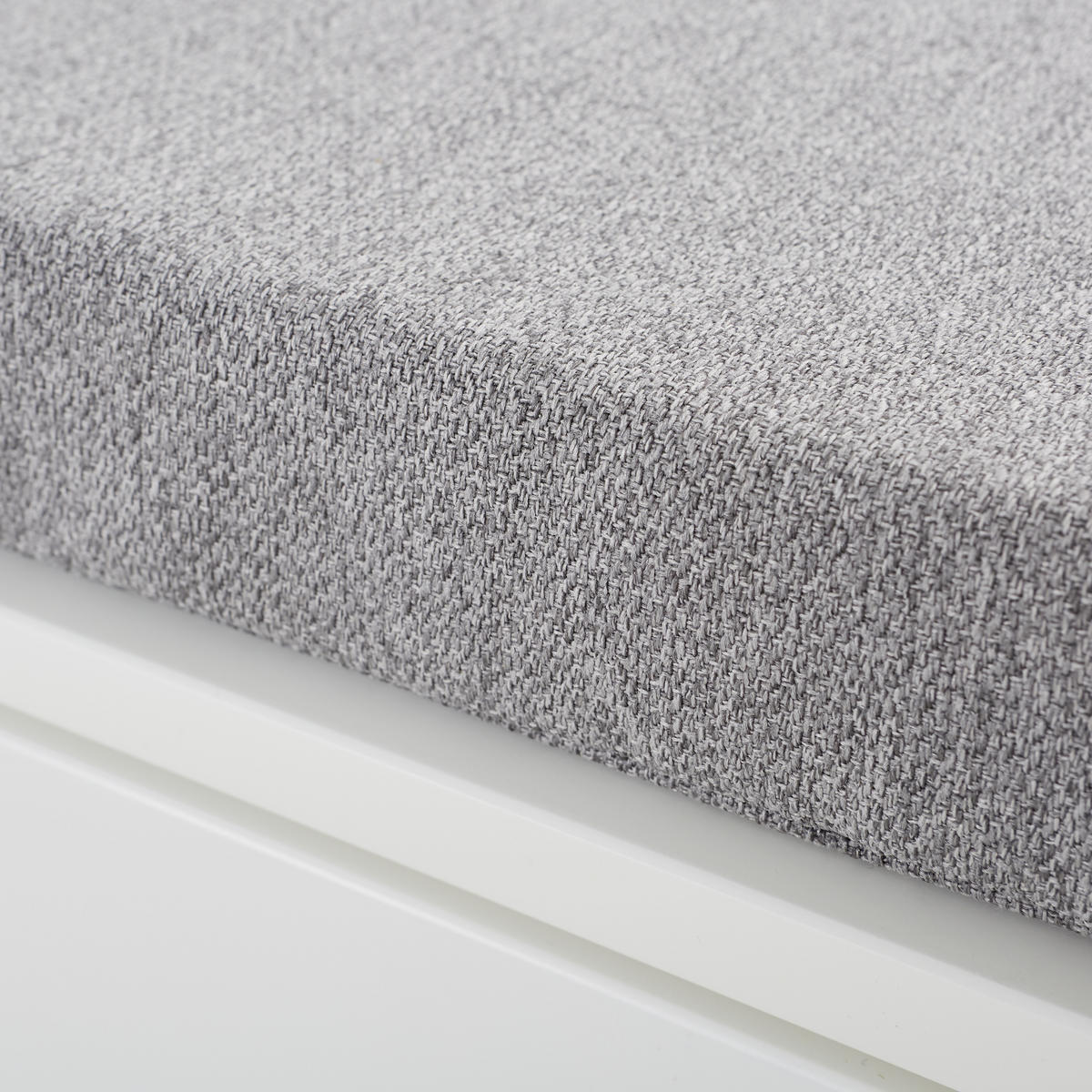 GARDEROBENBANK Vliesstoff Grau, Weiß  - Weiß/Grau, KONVENTIONELL, Holzwerkstoff/Textil (80/44,5/35,5cm) - MID.YOU