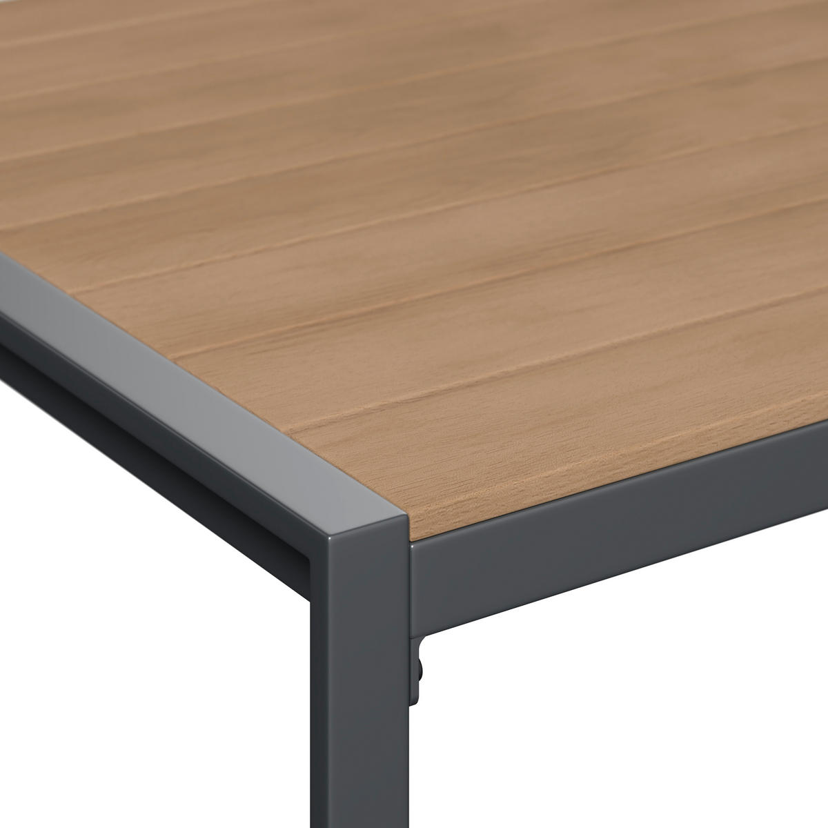 LOUNGEGARNITUR 4-teilig   120/81/80 cm Eisen  - Anthrazit/Naturfarben, Basics, Kunststoff/Textil (120/81/80cm) - Ambia Garden