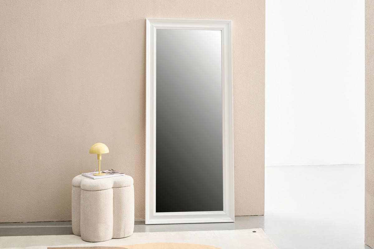 WANDSPIEGEL 78/180/4 cm    in rechteckig  - Weiß, ROMANTIK / LANDHAUS, Glas/Holz (78/180/4cm) - Carryhome