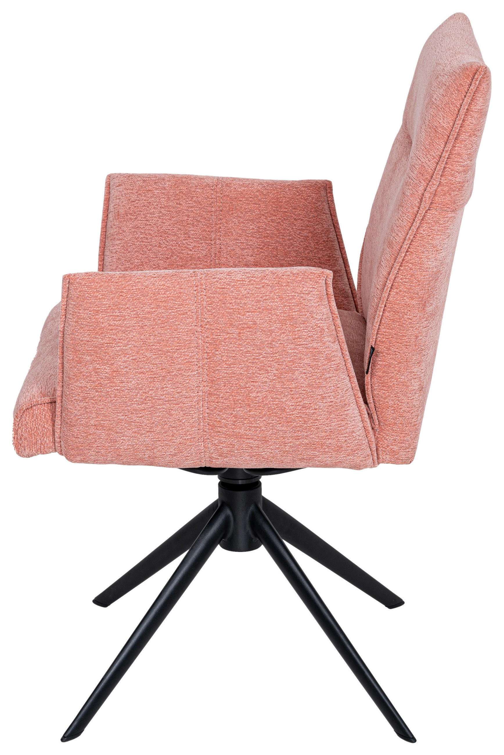 ARMLEHNSTUHL  in Eisen Chenille  - Schwarz/Rosa, Design, Textil/Metall (57/89/67cm) - Valnatura