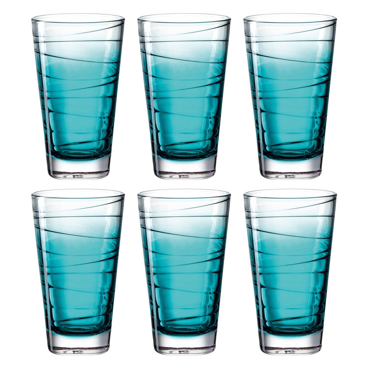 GLÄSERSET Vario 6-teilig  - Türkis, KONVENTIONELL, Glas (280ml) - Leonardo