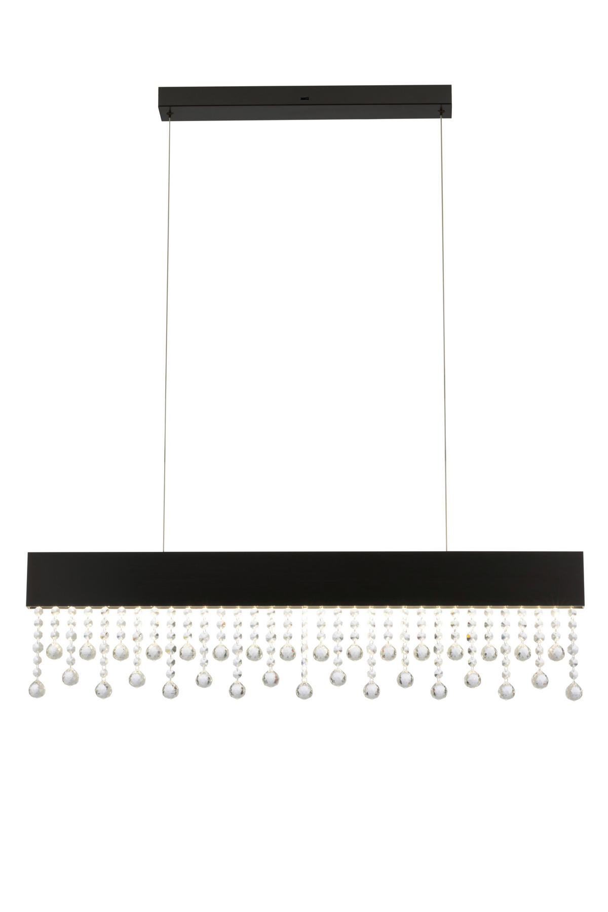 LED-HÄNGELEUCHTE 100/7/120 cm  - Transparent, Design, Glas/Metall (100/7/120cm) - Novel