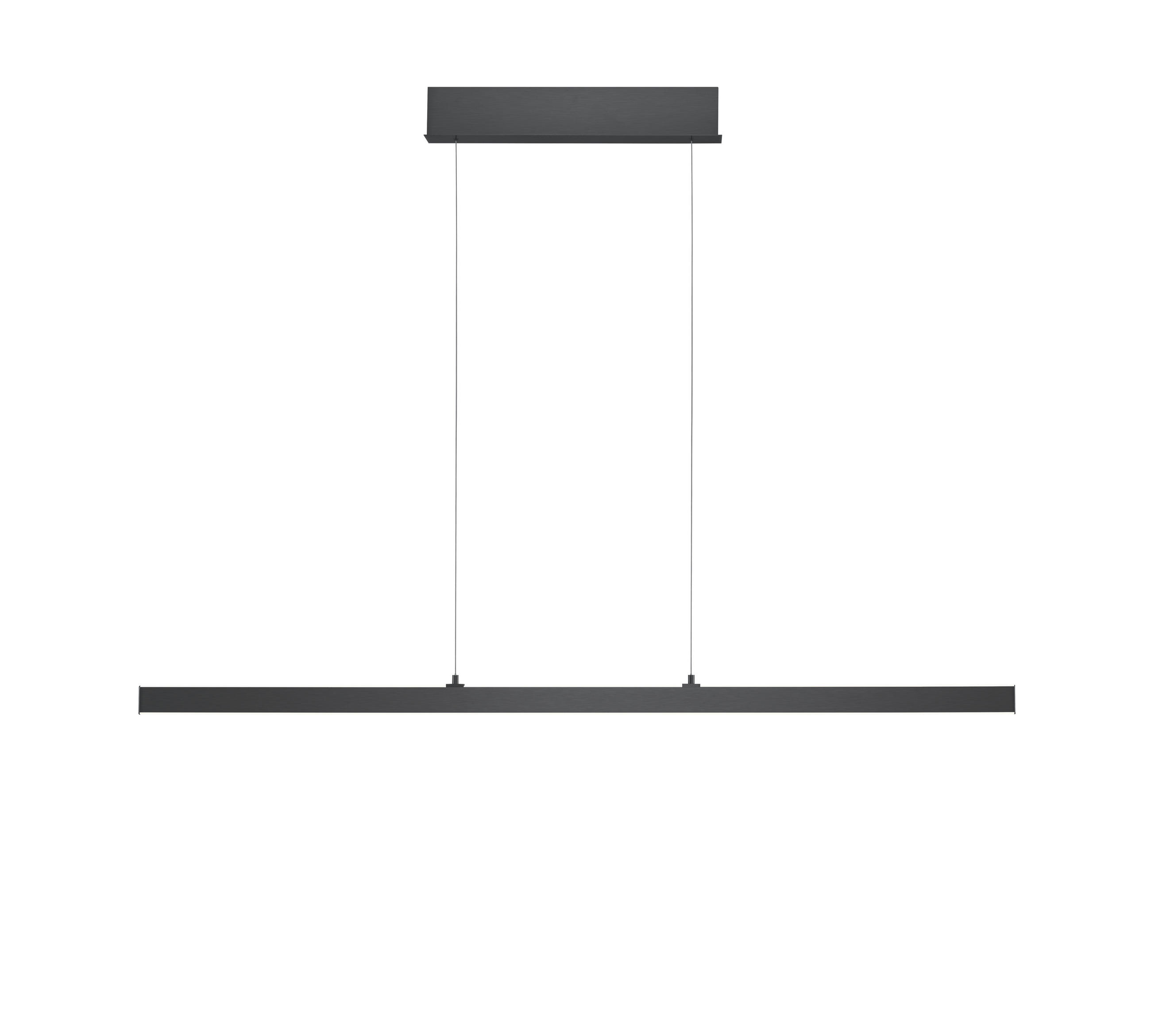 LED-HÄNGELEUCHTE KARO 130/4,3/60-180 cm   - Anthrazit, Design, Metall (130/4,3/60-180cm) - Hell