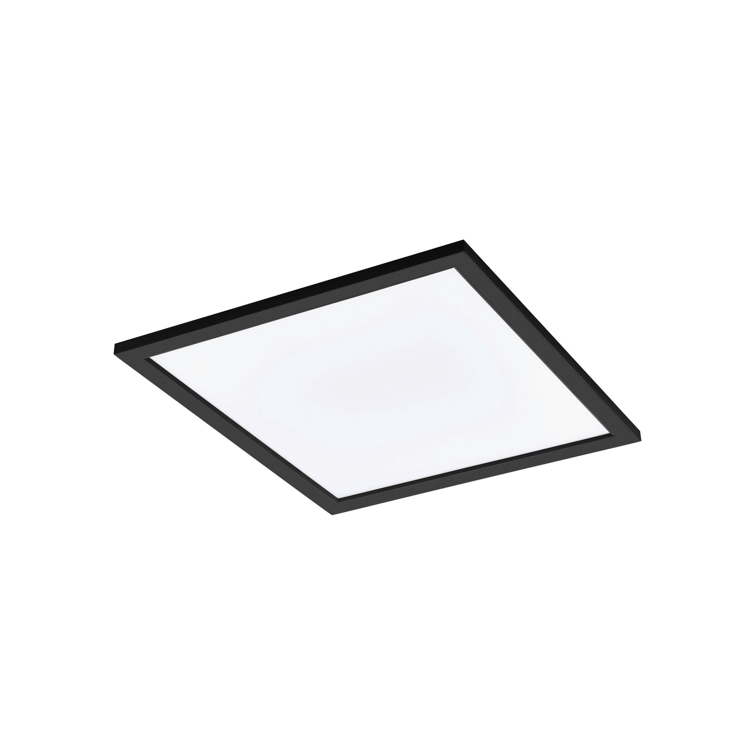 LED-DECKENLEUCHTE 45/45/5 cm    - Schwarz/Weiß, Design, Kunststoff/Metall (45/45/5cm) - Eglo
