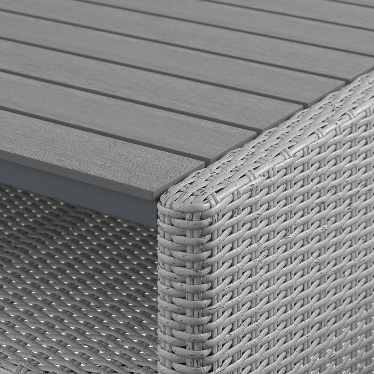 LOUNGEGARNITUR   225/78/347 cm Stahl  - Seidengrau/Grau, KONVENTIONELL, Metall (225/78/347cm) - Ambia Garden