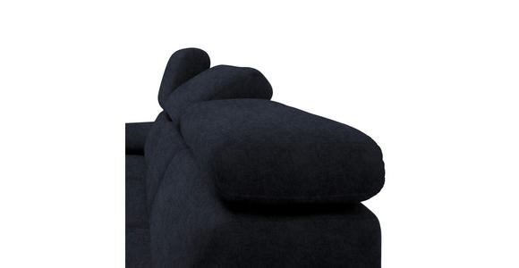 ECKSOFA in Samt Dunkelgrau  - Dunkelgrau/Schwarz, Design, Textil/Metall (295/187cm) - Novel