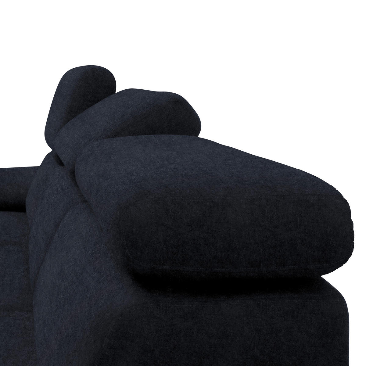 ECKSOFA in Velours Dunkelgrau  - Dunkelgrau/Schwarz, Design, Textil/Metall (295/187cm) - Novel