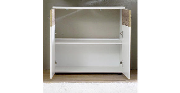 BADEZIMMER - Eichefarben/Weiß, Design, Glas/Holzwerkstoff (170/194/35cm) - Xora