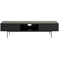 LOWBOARD  in 180/44,5/40 cm  - Eschefarben/Schwarz, Modern, Holzwerkstoff/Metall (180/44,5/40cm) - MID.YOU