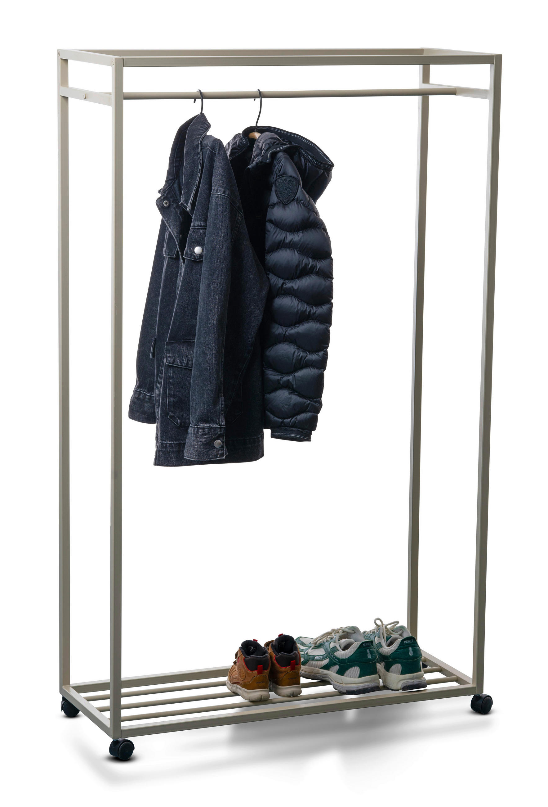 KLEIDERWAGEN in Creme 90/150/35 cm   - Creme, Basics, Kunststoff/Metall (90/150/35cm)