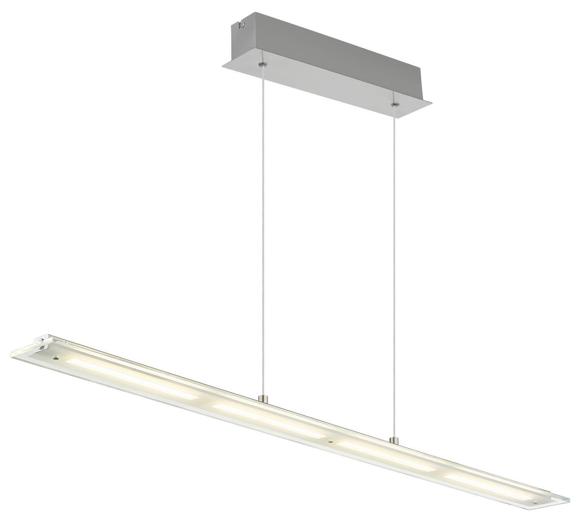 LED-HÄNGELEUCHTE 115/9/150 cm  - Klar/Nickelfarben, Design, Glas/Metall (115/9/150cm) - Globo
