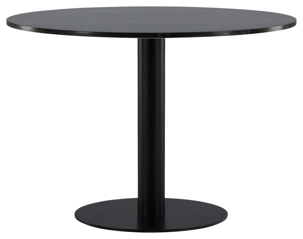 ESSTISCH in Metall, Stein 106/106/75 cm  - Dunkelgrau/Schwarz, Design, Stein/Metall (106/106/75cm) - Livetastic