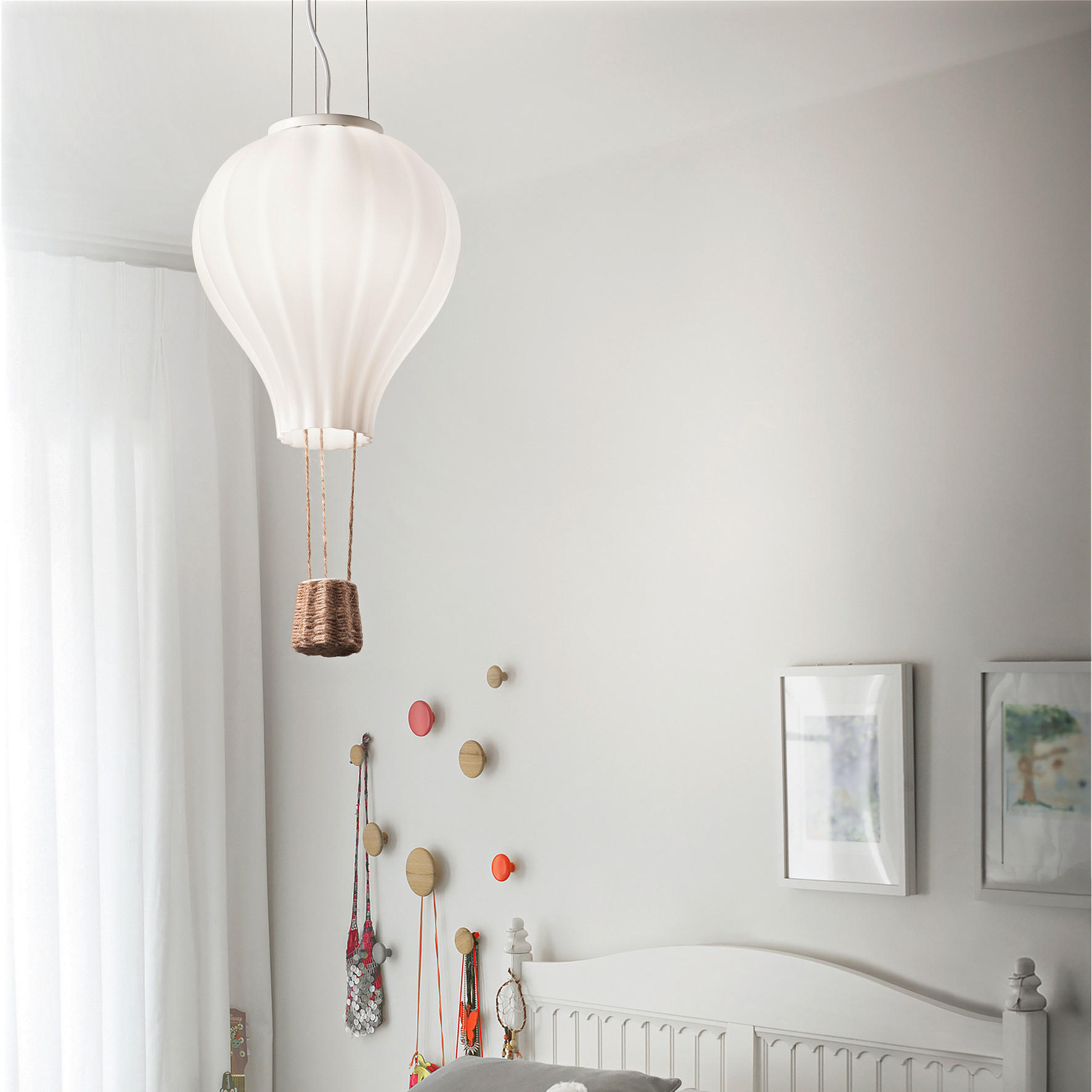 OTROŠKA VISEČA SVETILKA  Dream Big SP1 ///220-240 V/E27 - bela, Trendi, steklo (30/78-170cm)