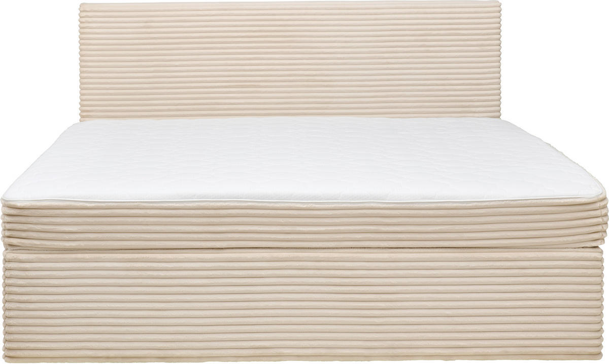 BOXBETT 180/200 cm,  in Beige,  - Beige, MODERN, Holz/Textil (180/200cm) - MID.YOU