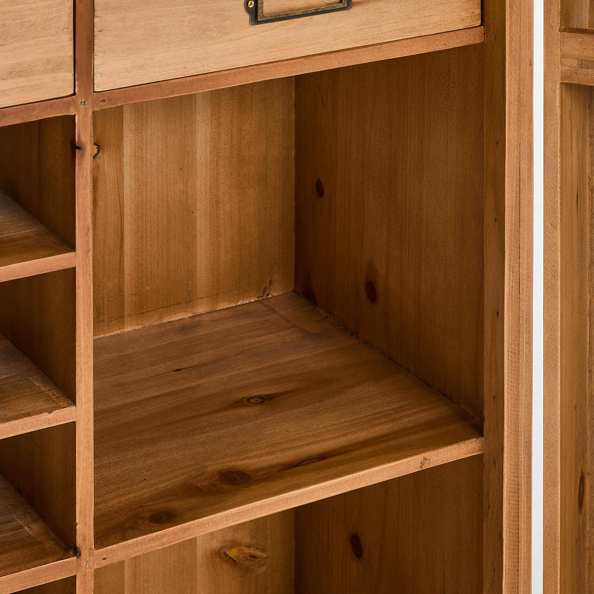 BARSCHRANK Tanne massiv Naturfarben  - Goldfarben/Naturfarben, LIFESTYLE, Holz/Metall (64,5/146,5/45cm) - Landscape
