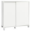 SCHUHSCHRANK Weiß  - Silberfarben/Weiß, KONVENTIONELL, Holzwerkstoff/Kunststoff (100/108/37,5cm) - MID.YOU