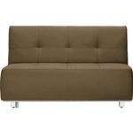 SCHLAFSOFA in Webstoff Dunkelgrün  - Chromfarben/Dunkelgrün, Design, Textil/Metall (144/88/103cm) - Novel