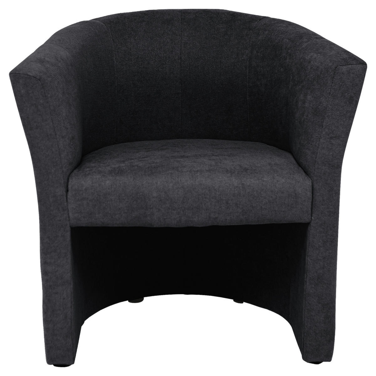 SESSEL in Mikrofaser Anthrazit  - Anthrazit/Schwarz, KONVENTIONELL, Kunststoff/Textil (68/78/65cm) - Boxxx