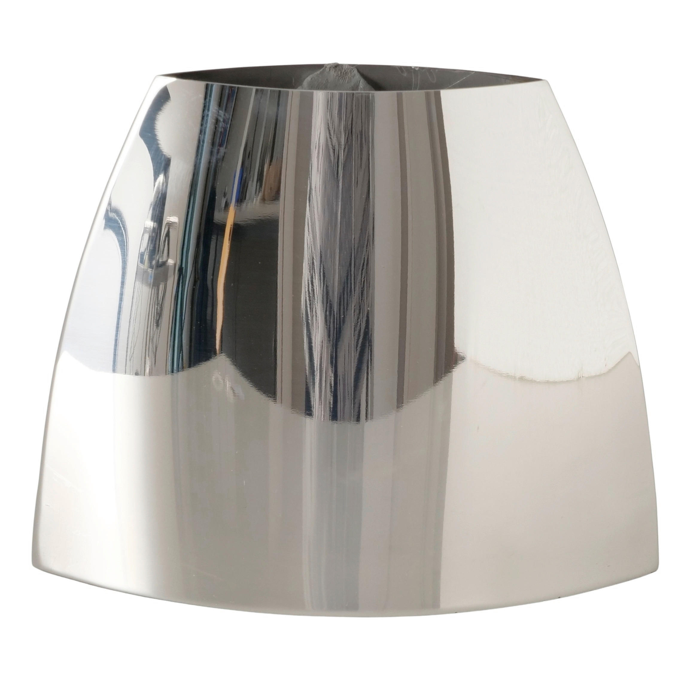 VASE  - Silberfarben, Basics, Metall (18/6/16cm)