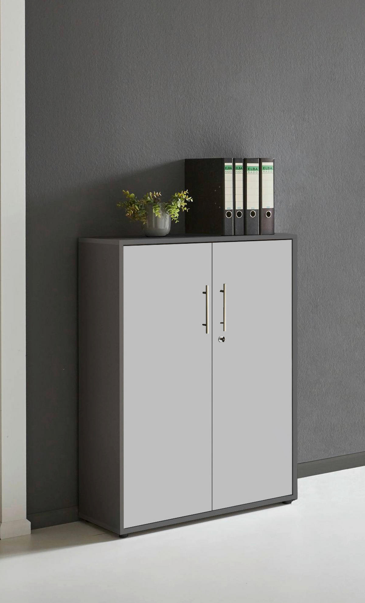 AKTENSCHRANK Anthrazit, Grau  - Anthrazit/Grau, LIFESTYLE, Holzwerkstoff (84,4/113,6/33cm) - MID.YOU